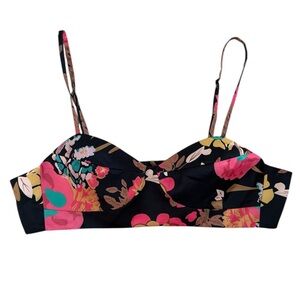 Anthropologie Mare Mare‎ Cropped Bustier Floral Tropical Top Size Large